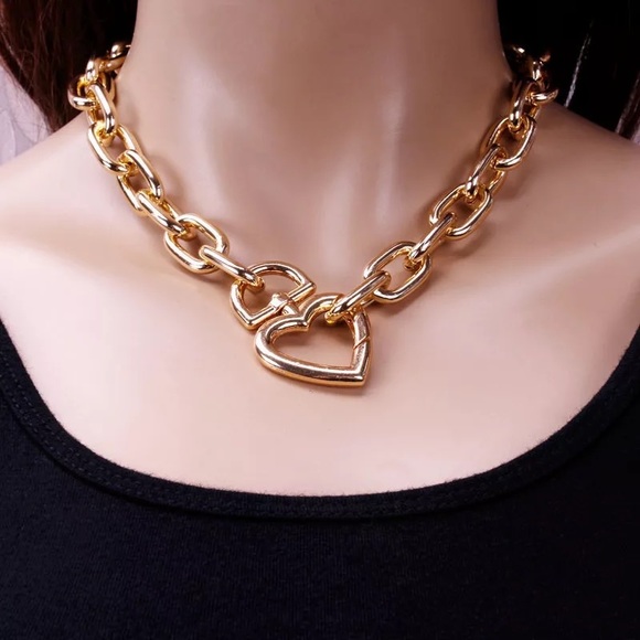 Zara Openable Heart Gold Chain Chocker Necklace Zara Logo Charm - Picture 11 of 16